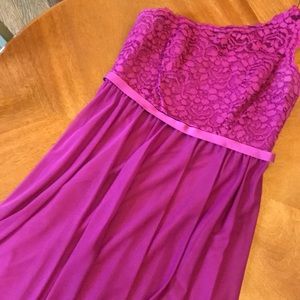 Raspberry cocktail, bridesmaid, prom dress